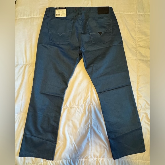 Guess Slim Straight Del Mar Fit Stormy Blue Pant - Picture 6 of 12